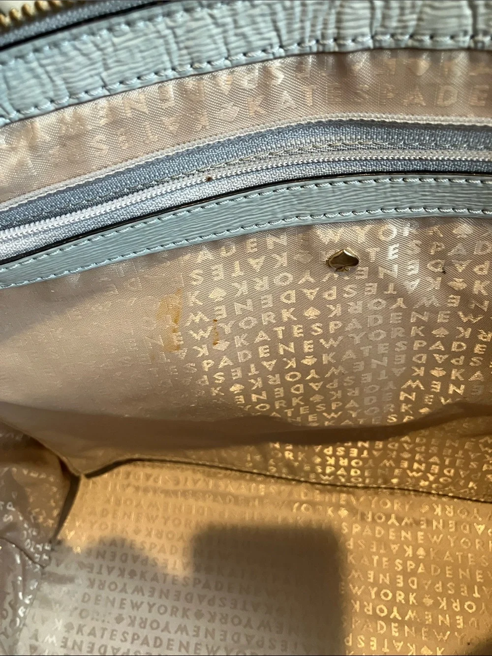 Kate Spade Gray Patent Leather Satchel L